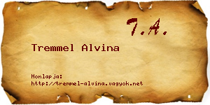 Tremmel Alvina névjegykártya